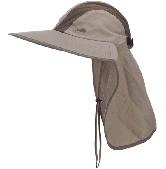 Sun Hats Talson UV Large Bill Flap Hat - Khaki - CW124YHBEGZ