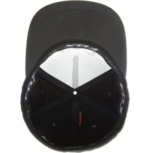 Baseball Caps Men's Placate Flexfit Hat - Black/White - C6187DWY97D