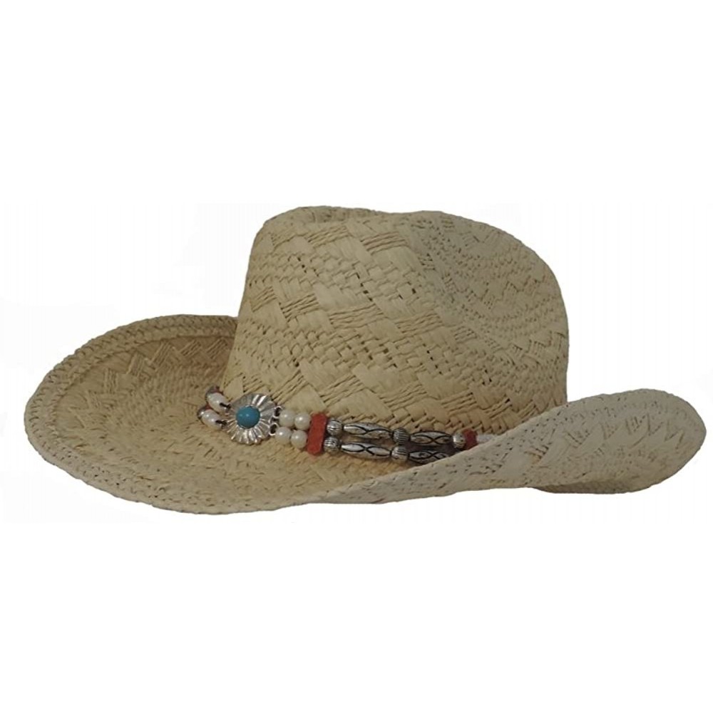 Cowboy Hats Natural Beige Toyo Cowgirl Western Hat - CW11M4KU7XV