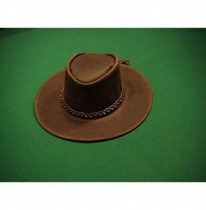 Cowboy Hats Clint Eastwood Fistful of Dollars Leather Cowboy Hat - Brown - CH18Y0QWQL5