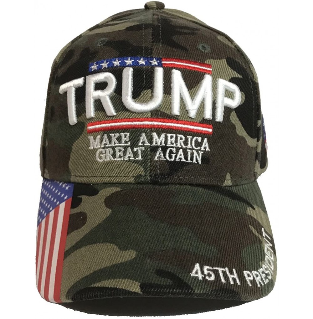 Baseball Caps Donald Trump 2020 Hat - Make America Great Again 3D Embroidery American Flag Donald Trump MAGA Baseball Cap - C...