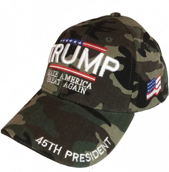 Baseball Caps Donald Trump 2020 Hat - Make America Great Again 3D Embroidery American Flag Donald Trump MAGA Baseball Cap - C...