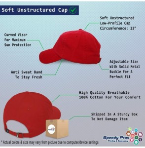 Baseball Caps Soft Baseball Cap Custom Personalized Text Cotton Dad Hats for Men & Women - Red - CE18DLHY8D5