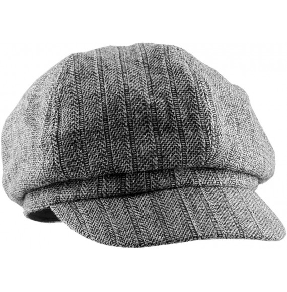 Newsboy Caps Newsboy Hat-Plain Cabbie Visor Beret Gatsby Ivy Caps for Women - Grey(wool Blend) - CI12NBVFCGY