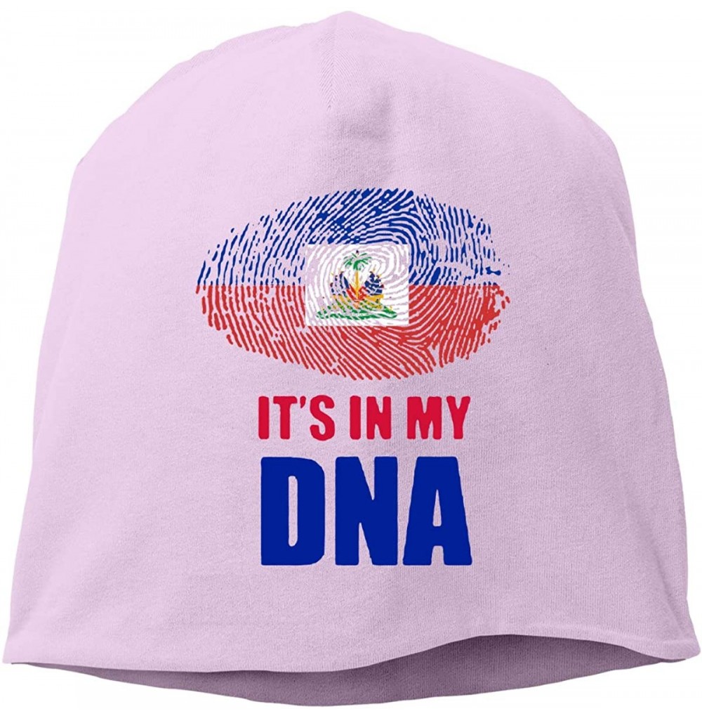 Skullies & Beanies Haitian It's in My DNA Unisex Skull Hat Knitted Hat Beanie Hats Cap for Winter - Pink - CN18M0Q2LUH
