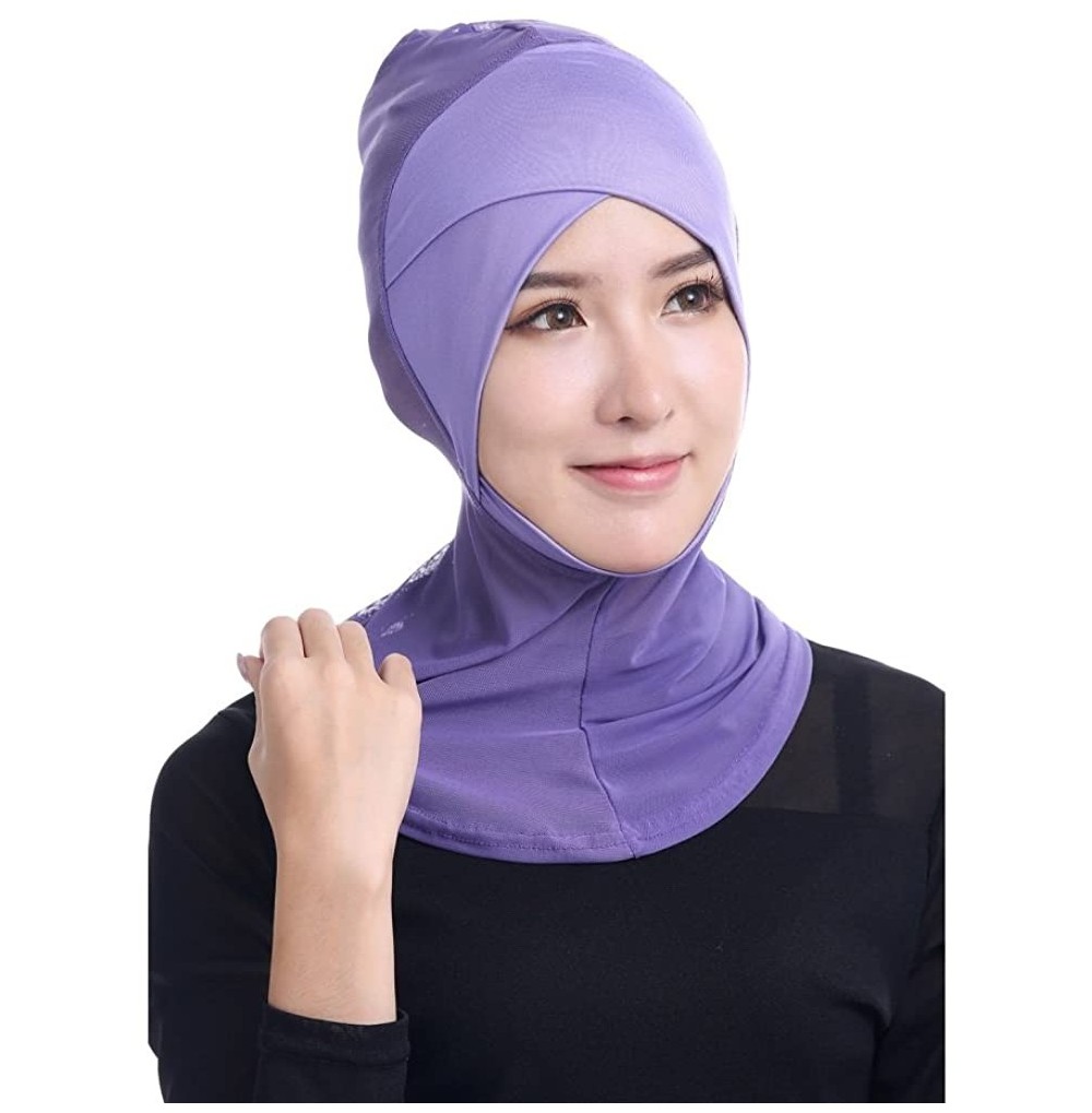 Skullies & Beanies Women's Under Scarf Hat Cap Muslim Bone Ninja Hijab Islamic Neck Cover - CI12N9NQ0EX