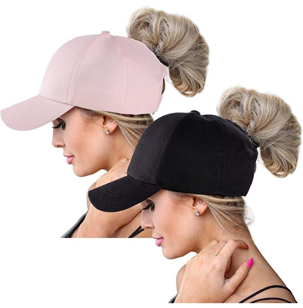 Baseball Caps Ponytail Baseball Cap for Women- Baseball Cap High Ponytail Hat for Women- Adjustable - CJ18ROLM2M2