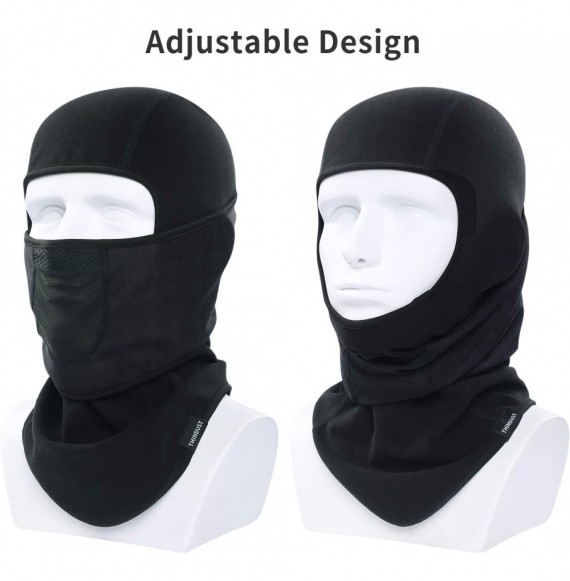 Balaclavas Balaclava Ski Mask - Face Mask for Cold Weather - Windproof Balaclava Hood - Motorcycle Full Face Mask - Black - C...