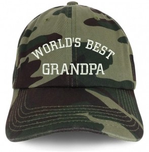 Baseball Caps World's Best Grandpa Embroidered Brushed Cotton Cap - Camo - CN18KMWIK2T