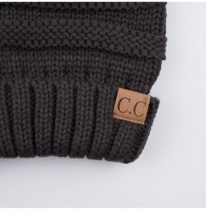 Skullies & Beanies Hatsandscarf Exclusives Unisex Beanie Oversized Slouchy Cable Knit Beanie (HAT-100) - Mel Grey - CI18I6W27KK
