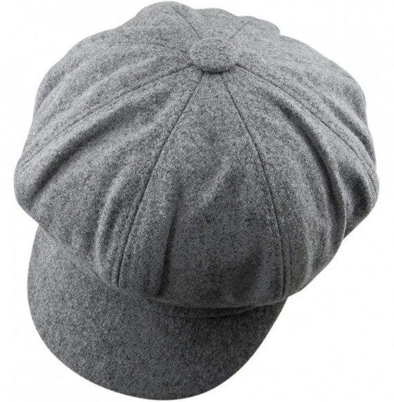 Newsboy Caps Newsboy Hat-Plain Cabbie Visor Beret Gatsby Ivy Caps for Women - E-grey(woolen) - CY188UC9UH9