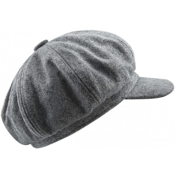 Newsboy Caps Newsboy Hat-Plain Cabbie Visor Beret Gatsby Ivy Caps for Women - E-grey(woolen) - CY188UC9UH9