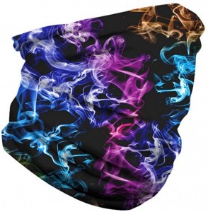 Balaclavas Rave Bandana for Men Women Neck Gaiter Scarf Dust Wind Balaclava Headwear - Smoke - CW197SMERRN