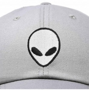 Baseball Caps Alien Head Baseball Cap Mens and Womens Hat - Gray - CZ18M65UHCA