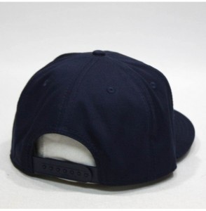 Baseball Caps Premium Plain Cotton Twill Adjustable Flat Bill Snapback Hats Baseball Caps - Navy - CW12BIX4K0Z