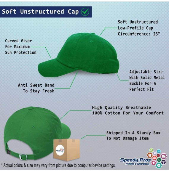 Baseball Caps Custom Soft Baseball Cap Ear of Corn Embroidery Dad Hats for Men & Women - Kelly Green - CG18SKR9N00