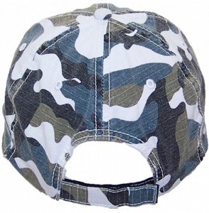Baseball Caps MG Unisex Unstructured Ripstop Camouflage Adjustable Ballcap - Blue Camo - CO11WW9KB5X