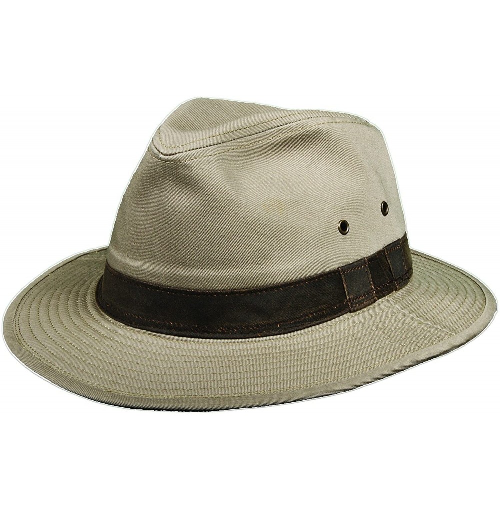 Sun Hats Garment Washed Twill Safari with Weathered Cotton Hat - C811JX32TPV