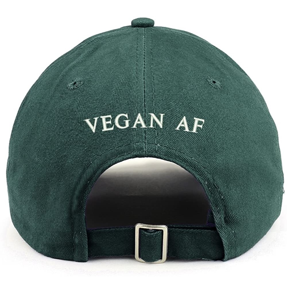 Baseball Caps Vegan AF (Back) Embroidered 100% Cotton Dad Hat - Hunter - C9188TLK7WI