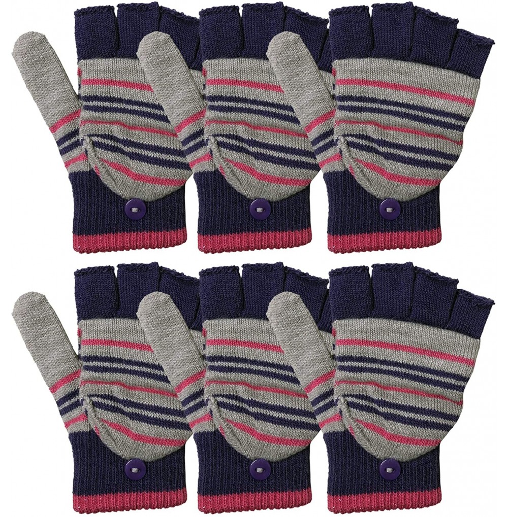 Skullies & Beanies Winter Beanies & Gloves For Men & Women- Warm Thermal Cold Resistant Bulk Packs - 6 Pack Fingerless a - CF...