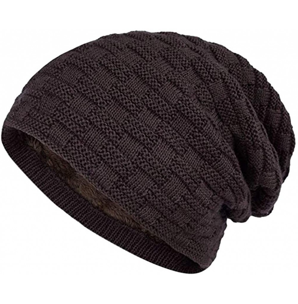 Skullies & Beanies Fashion Unisex Knit Cap Hedging Head Hat Beanie Cap Warm Outdoor Hat - Y-coffee - CD192X466K9