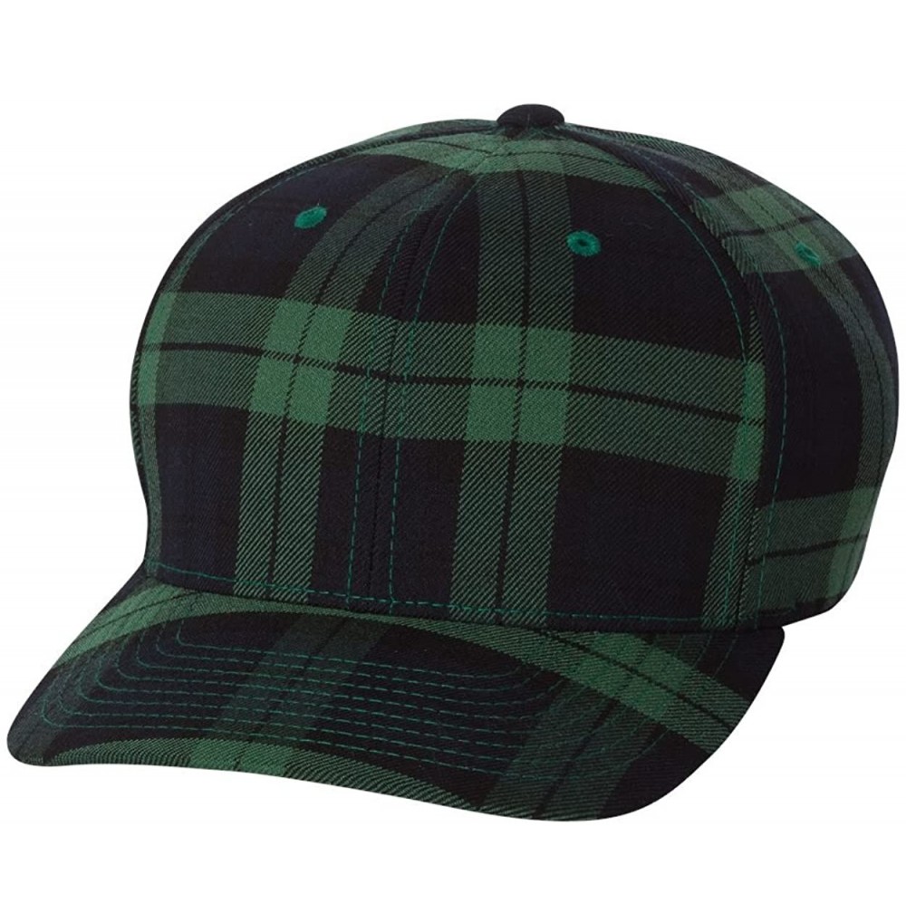 Baseball Caps Tartan Plaid Cap - Black/Green - C612EGAUDEX