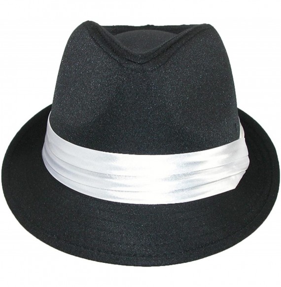 Fedoras Men's Wedding Dress Formal Fedora Hat - Black - CW11AT24DET