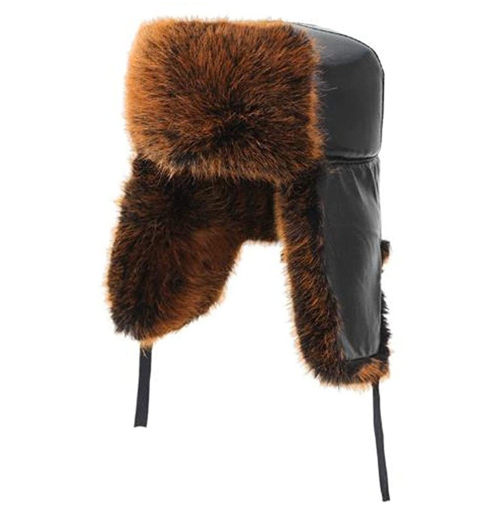 Bomber Hats Winter 3 in 1 Thermal Fur Lined Trapper Bomber Hat with Ear Flap Full Face Mask Windproof Baseball Ski Cap - CY18...