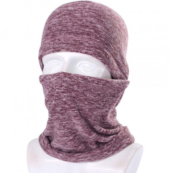 Balaclavas Men's Fleece Ski Balaclava Hood Cold Weather Windproof Face Mask - Brown - CU18YTNY7UH