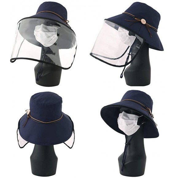 Skullies & Beanies Womens Collapsible Bucket Hat Sun Protection Summer UPF 50 String Golf Garden Hiking 56-59cm - Navy69046 -...