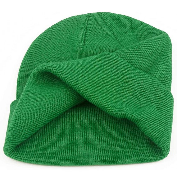 Skullies & Beanies Slouchy Beanie Cap Knit hat for Men and Women - Kelly Green - C518WOY7TS8
