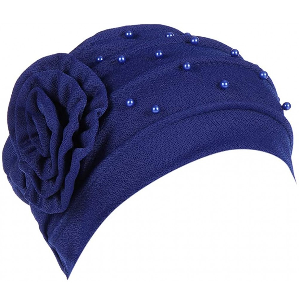 Skullies & Beanies Fashion Women Muslim Stretch Turban Hat Chemo Cap Hair Loss Head Scarf Wrap Hijib Cap Gift - A - C518R62E2AM