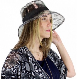 Bucket Hats Clear PVC Bucket Hat Vinyl Rain Hat Designer Style - Snake Print - C518SDEYRAH