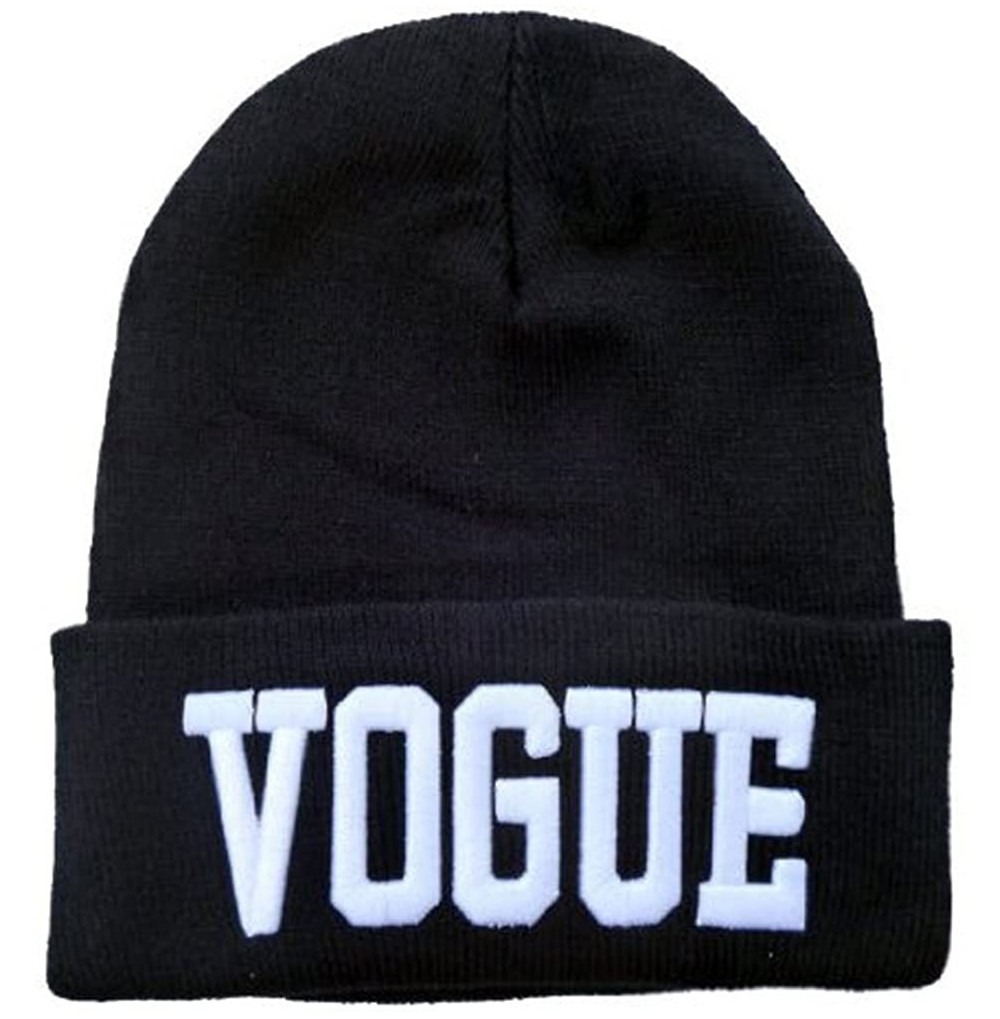 Skullies & Beanies New Hip Hop Wool Winter Knitted VOGUE Beanie Hats Caps For Man and Women - C611JMV8F9N