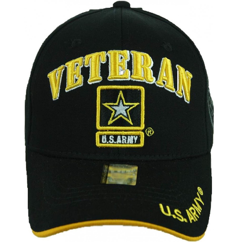 Baseball Caps USA Army Baseball Cap US Army Veteran Retired Hats CAMO Hat Official Licensed Caps - Black-veteran - CB18K2AMCH5