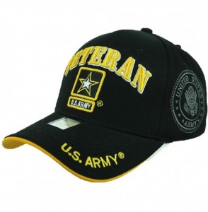 Baseball Caps USA Army Baseball Cap US Army Veteran Retired Hats CAMO Hat Official Licensed Caps - Black-veteran - CB18K2AMCH5