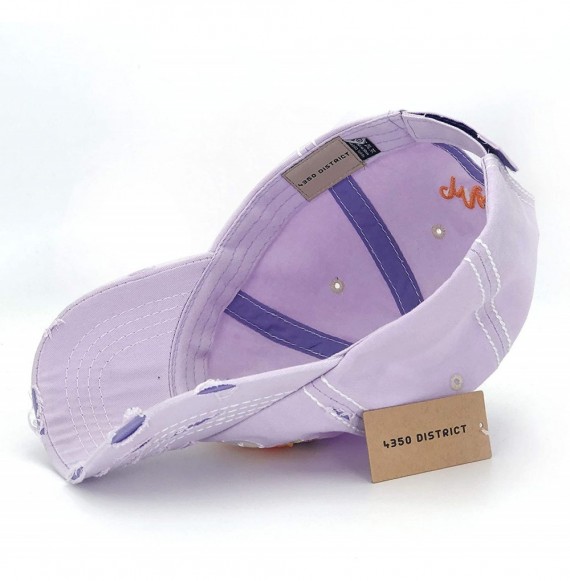 Baseball Caps Womens Baseball Cap Washed Distressed Vintage Adjustable Polo Style Dad hat - Purple - C618YE725OD