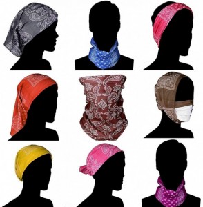 Headbands Single Side Print Mandala Bandana Square Handkerchief Girl Wrap - Mandala 9 - CL18LR74R4W