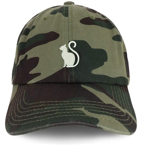 Baseball Caps Cat Image Embroidered Unstructured Cotton Dad Hat - Camo - CP18S54W4CX