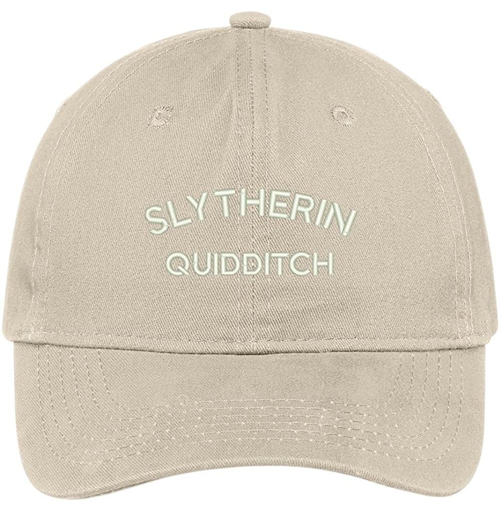 Baseball Caps Slytherin Quidditch Embroidered Soft Cotton Adjustable Cap Dad Hat - Stone - CR12O5554KN