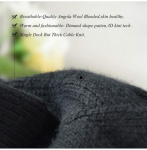Skullies & Beanies Womens Knit Winter Beanie Hat Fur Pom Pom Cuff Warm Beanies Bobble Ski Cap - Black+natural Racoon Pom Pom ...