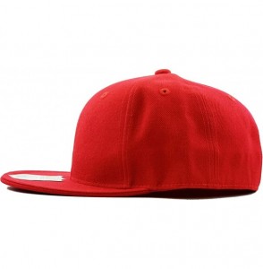 Baseball Caps The Real Original Fitted Flat-Bill Hats True-Fit - 02. Red - C911JEI0C9F