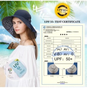 Sun Hats UV Protection Summer Sun Hat Women Packable Cotton Ponytail Chin Strap 55-59CM - 99057_navyblue - CU18DQSQQTG
