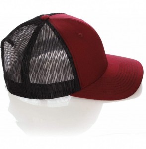 Baseball Caps Structured Trucker Mesh Hat Custom Colors Letter A Initial Baseball Mid Profile - Burgundy Black White Black - ...