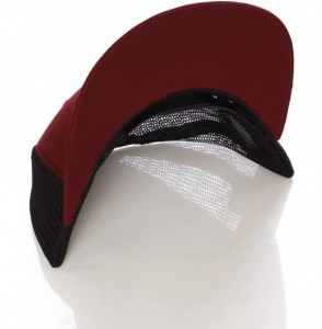 Baseball Caps Structured Trucker Mesh Hat Custom Colors Letter A Initial Baseball Mid Profile - Burgundy Black White Black - ...
