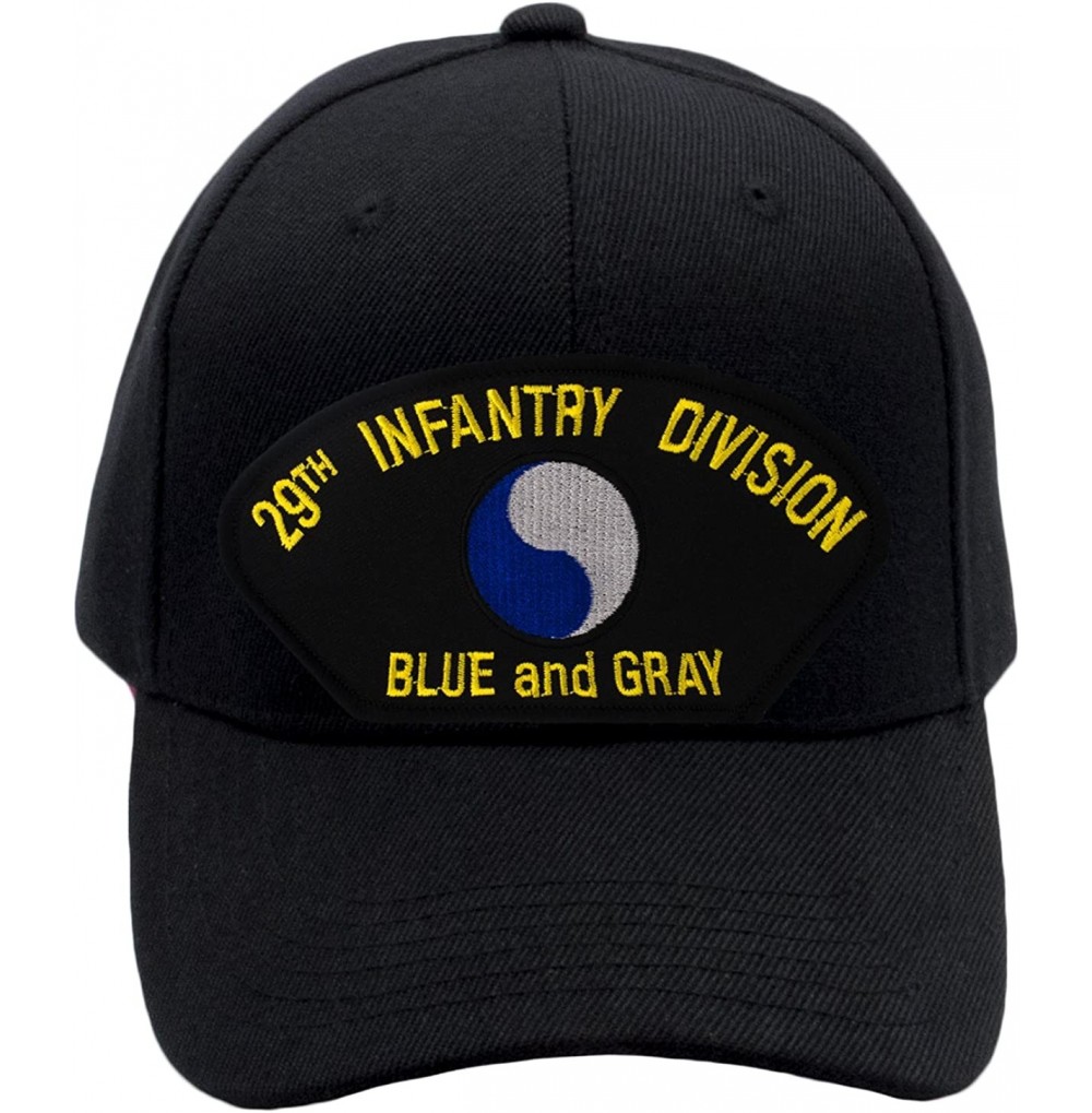 Baseball Caps 29th Infantry Division - Blue & Gray Hat/Ballcap Adjustable One Size Fits Most - Black - C318SU84LED