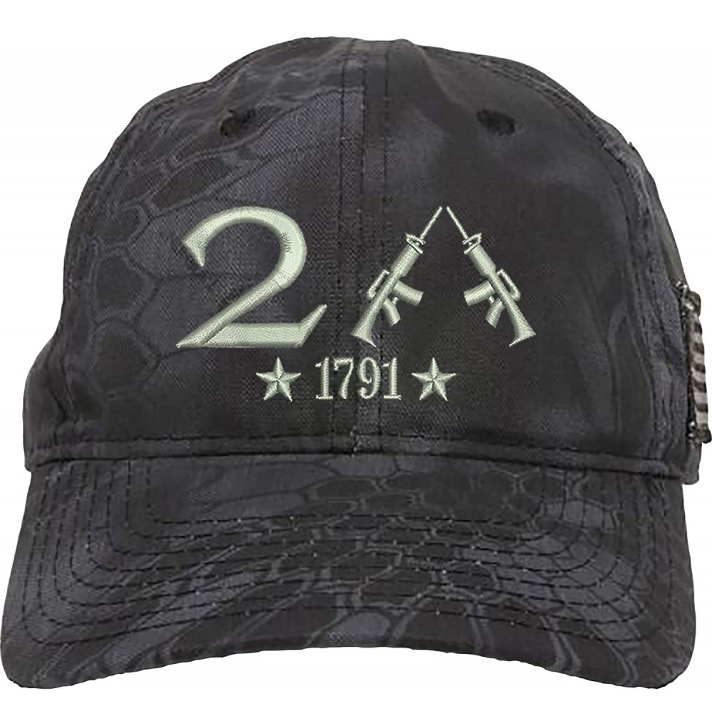 Baseball Caps Only 2nd Amendment 1791 AR15 Guns Right Freedom Embroidered One Size Fits All Structured Hats - Tac Black/Silve...