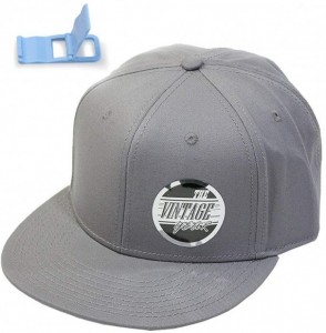 Baseball Caps Premium Plain Cotton Twill Adjustable Flat Bill Snapback Hats Baseball Caps - Gray/Gray - CR1229FK1JF
