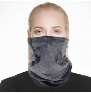 Balaclavas Face Mask Bandanas- UV Protection Neck Gaiter Face Scarf Face Mask 12+ Ways to Wears - Gray - CO18Q36RT6C