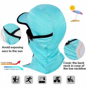 Balaclavas Sun UV Protection Summer Face Mask Breathable Cooling Fishing Neck Gaiter - Blue - C61965CA892